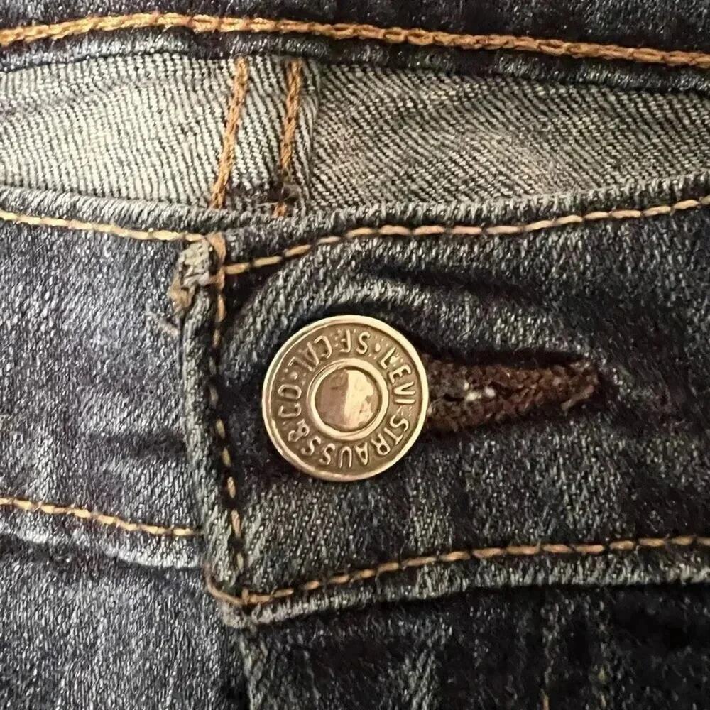 Men’s Levi’s 505 straight leg dark wash  jeans size 42X30 - Picture 4 of 6